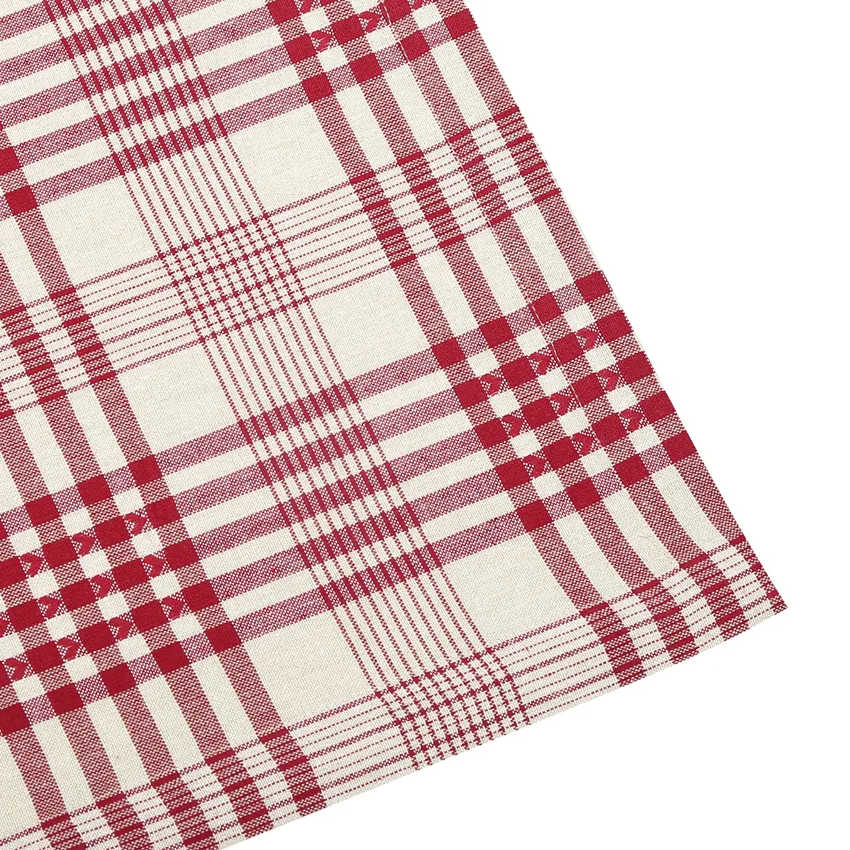 Nappe recyclée Mimmi, Lin/Rouge foncé