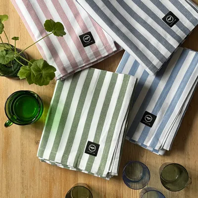 Nappe recyclée Pelle, Vert/Blanc