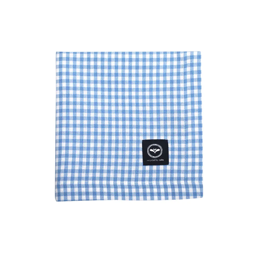 Nappe recyclée Madicken, Bleu clair/Blanc