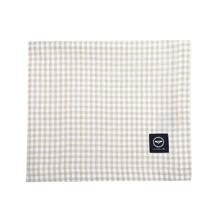 Nappe recyclée Madicken, Lin/Blanc