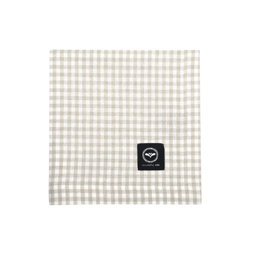 Nappe recyclée Madicken, Lin/Blanc