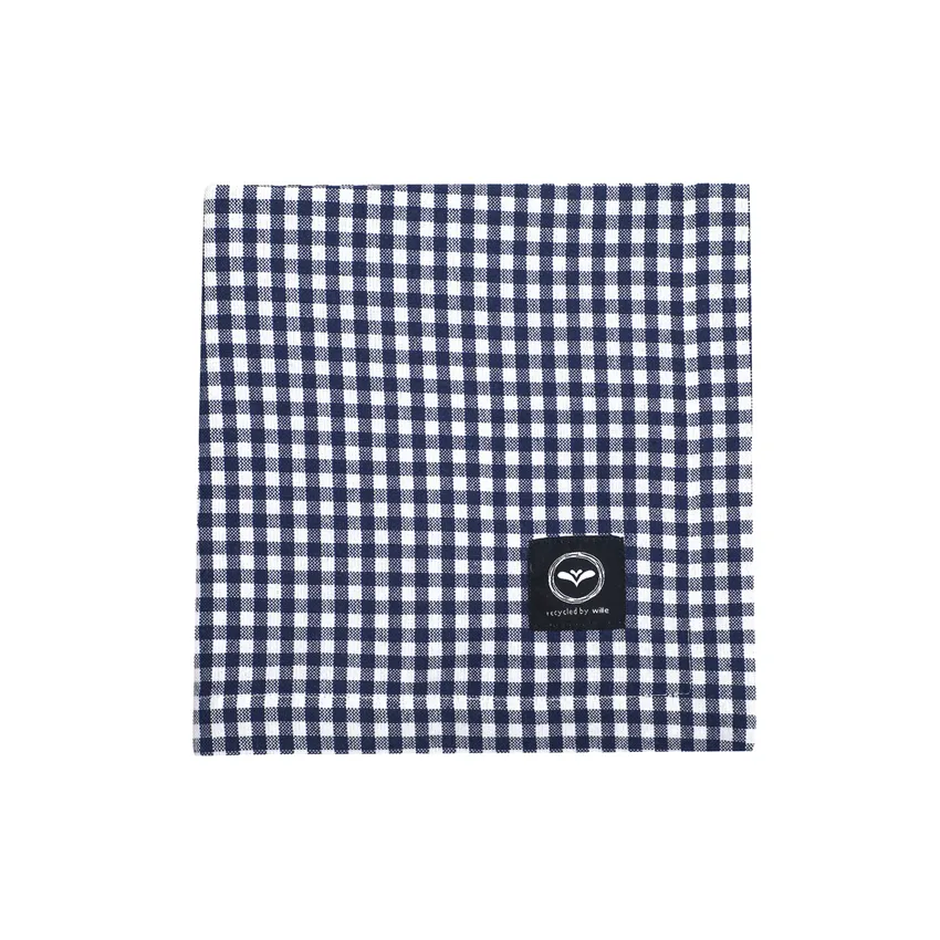 Nappe recyclée Madicken, Bleu marine/Blanc