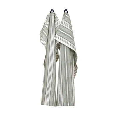Torchon de cuisine recyclé 2-pack Eden, Vert/Beige