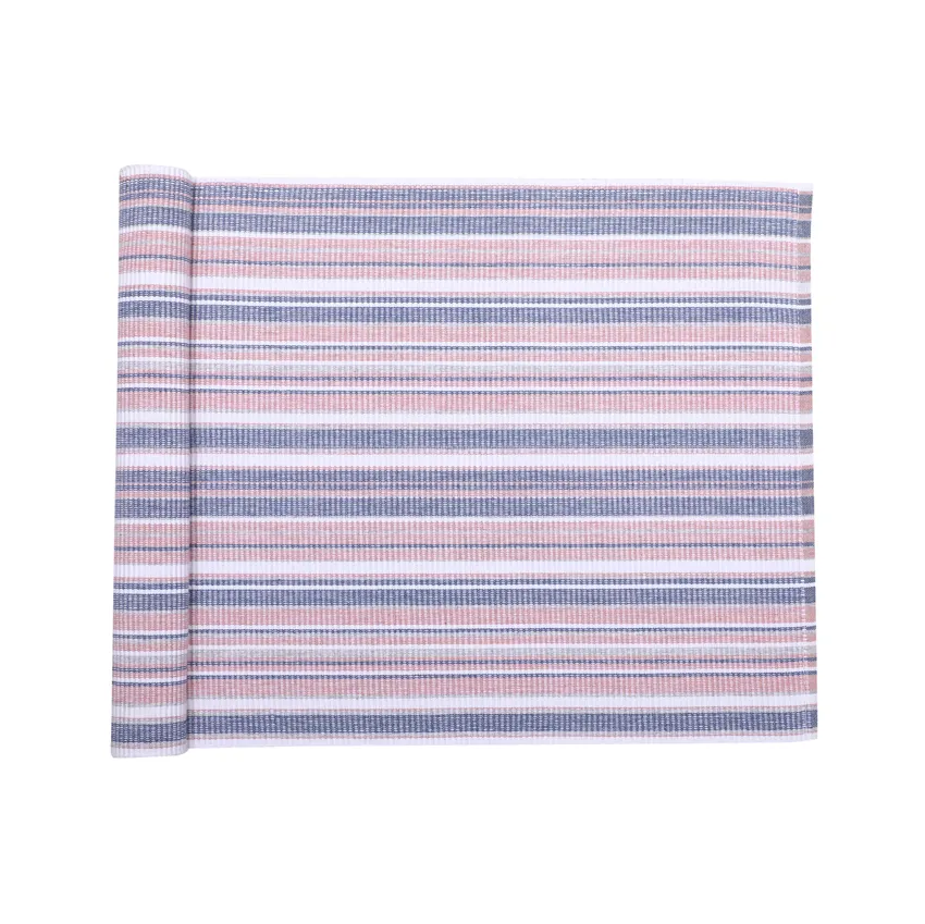 Recyclé Chemins de table Jonas, Rose clair/Gris