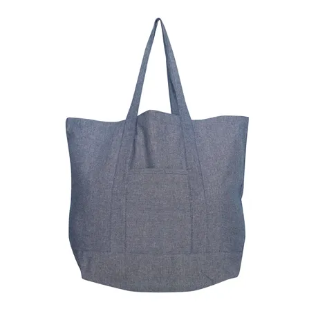 Sac recyclé Elin, Bleu marine/Blanc