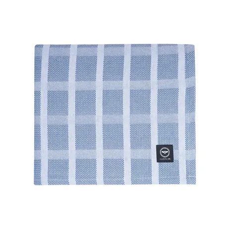 Recyclé Couvre-lits Bodil, Gris bleu/Blanc