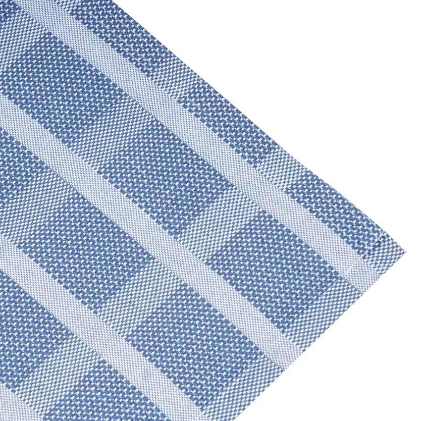 Recyclé Couvre-lits Bodil, Gris bleu/Blanc