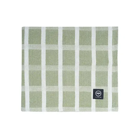 Recyclé Couvre-lits Bodil, Vert/Blanc