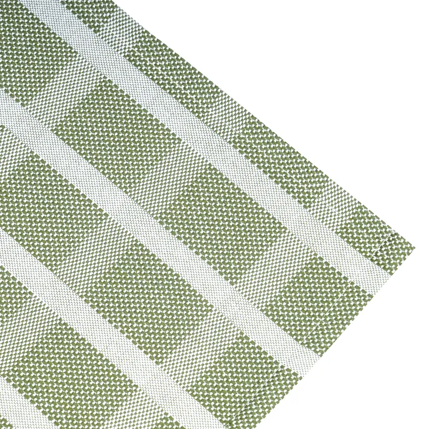 Recyclé Couvre-lits Bodil, Vert/Blanc