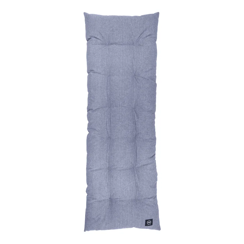 Coussin de banc recyclé Vera, Nettoyable d’un coup d’éponge, Bleu marine/Blanc