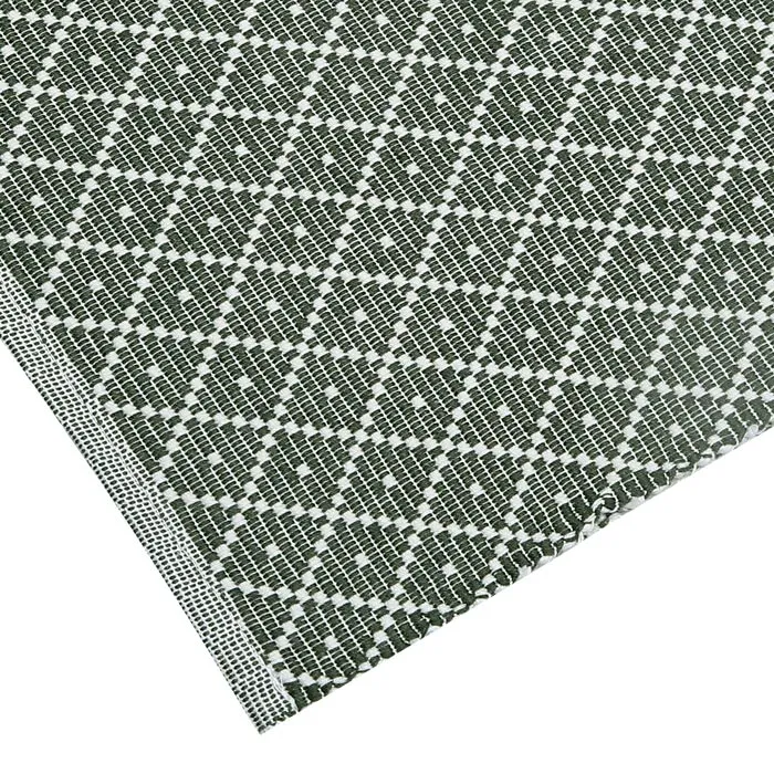 Set de table recyclé 2-pack Ella, Vert olive/Beige