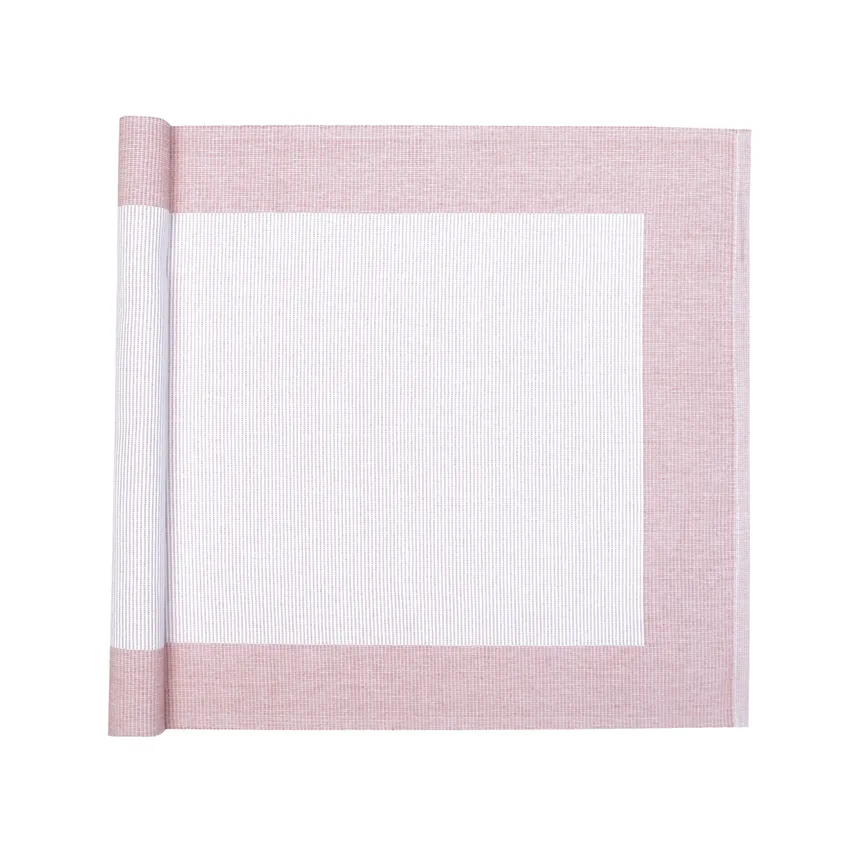 Recyclé Chemins de table Poppy, Rose clair/Blanc