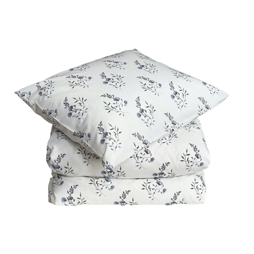 Parure de lit 2-dels Olivia, Blanc/Bleu