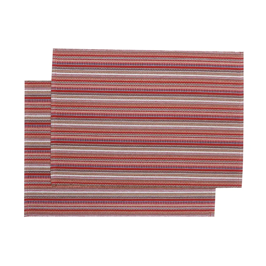 Set de table recyclé 2-pack Goa, Rouge foncé