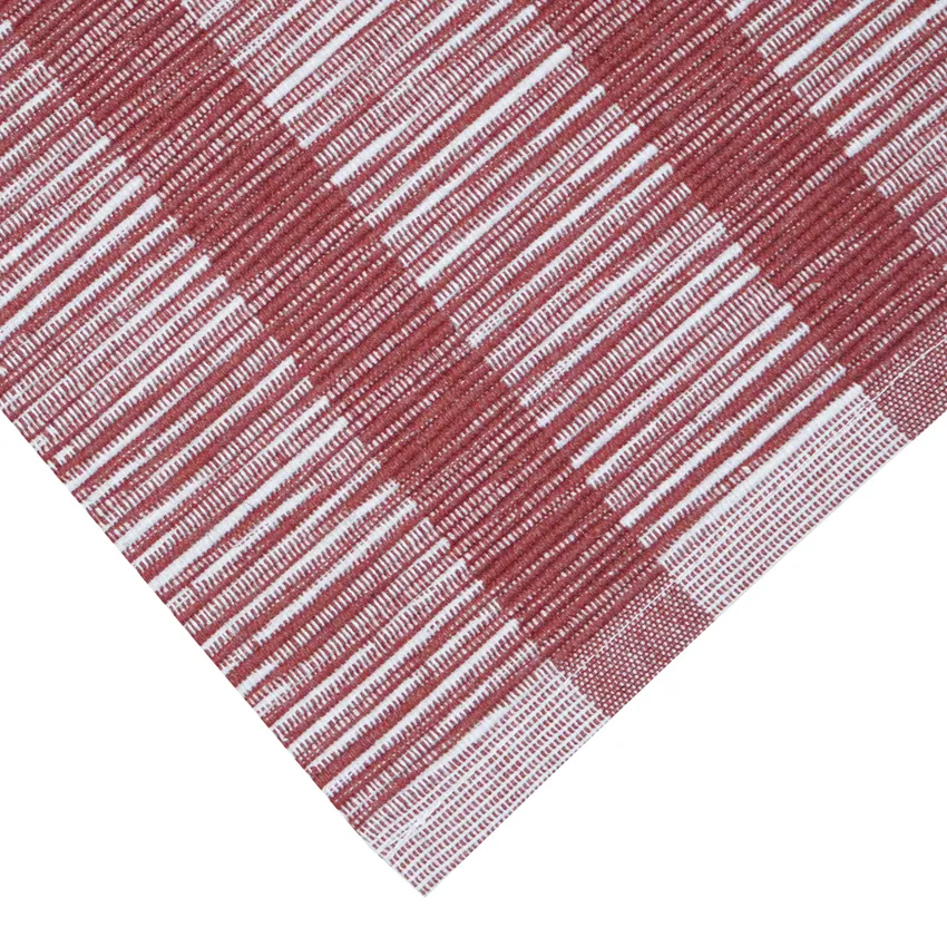 Recyclé Chemins de table Minna, Rouge bordeaux/Gris