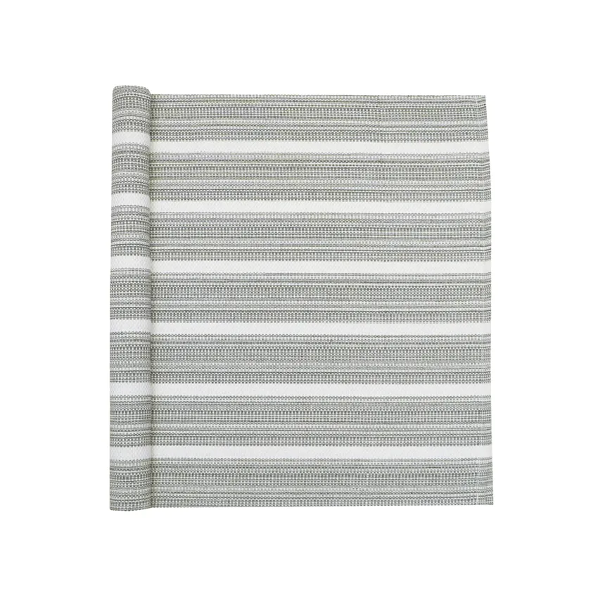 Recyclé Chemins de table Tuva, Gris foncé/Écru