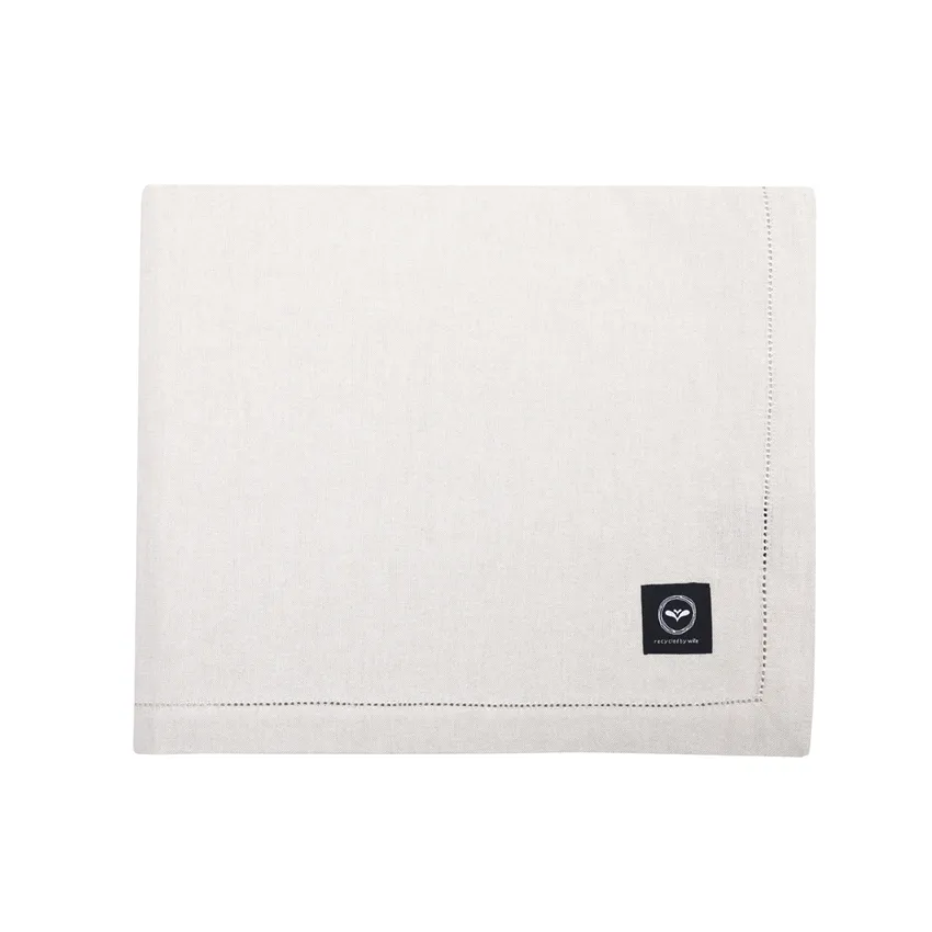 Nappe recyclée Ylva, Lin/Blanc