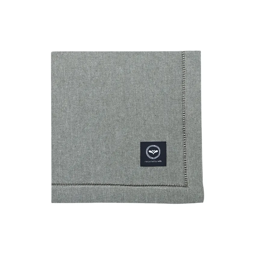 Nappe recyclée Ylva, Vert olive/Beige