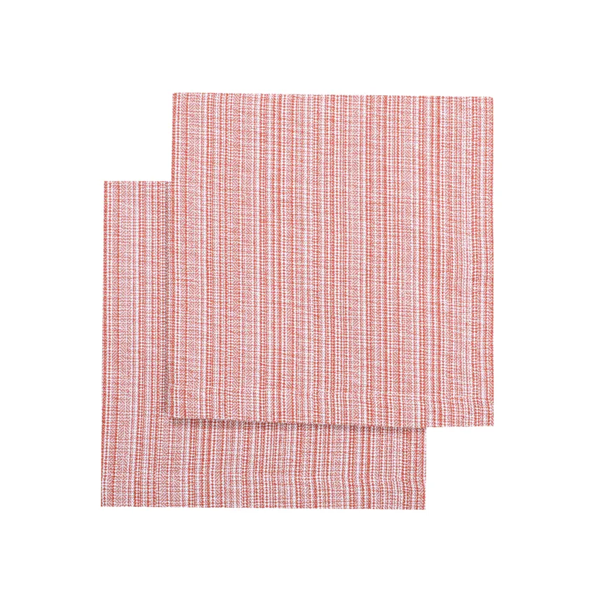 Serviette Recyclée 2-pack Jonna, Rouille/Blanc