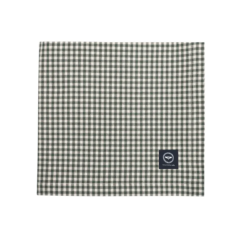Nappe recyclée Madicken, Vert olive/Lin