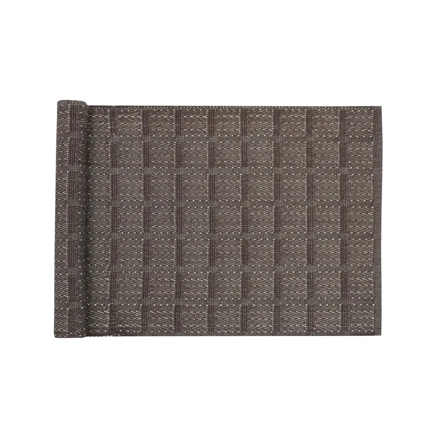 Recyclé Chemins de table Viggo, Brun/Lin naturel