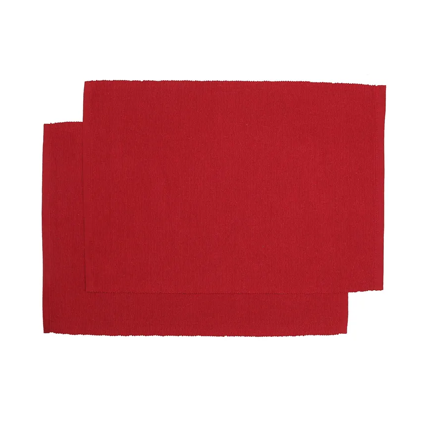 Set de table recyclé 2-pack Elin, Rouge foncé
