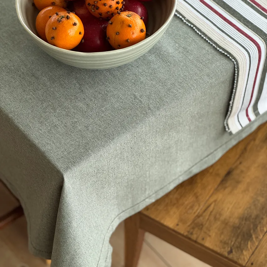 Nappe recyclée Ylva, Vert olive/Beige