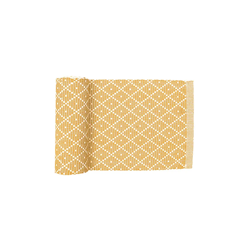 Recyclé Chemins de table Ella, Jaune/Beige
