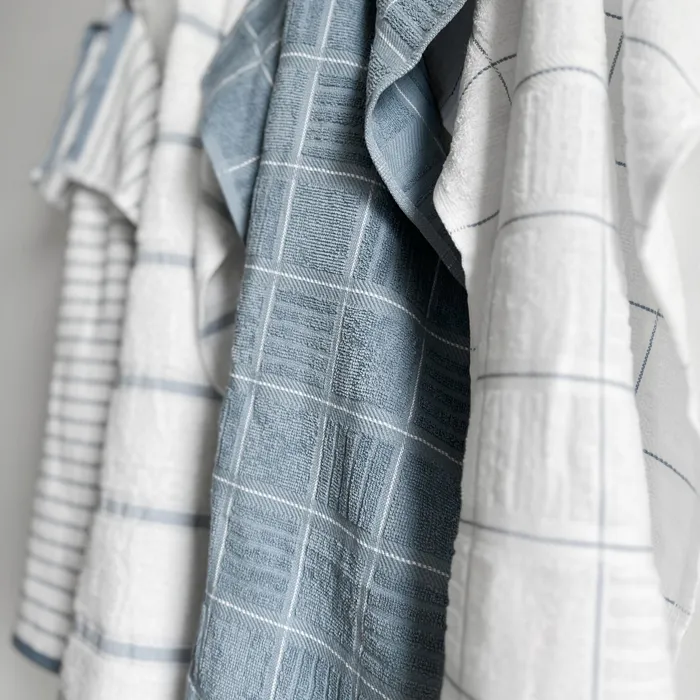 Asciugamano Visby, 4-scomparti, Blu/Bianco