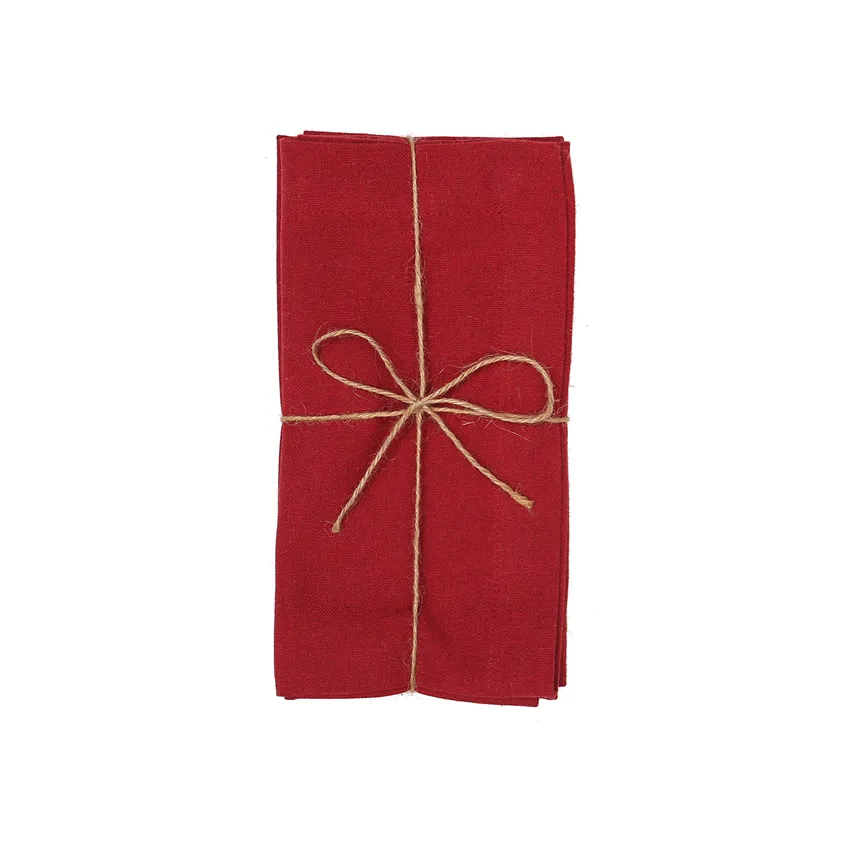 Tovagliolo riciclato 2 pezzi Elin, Rosso scuro