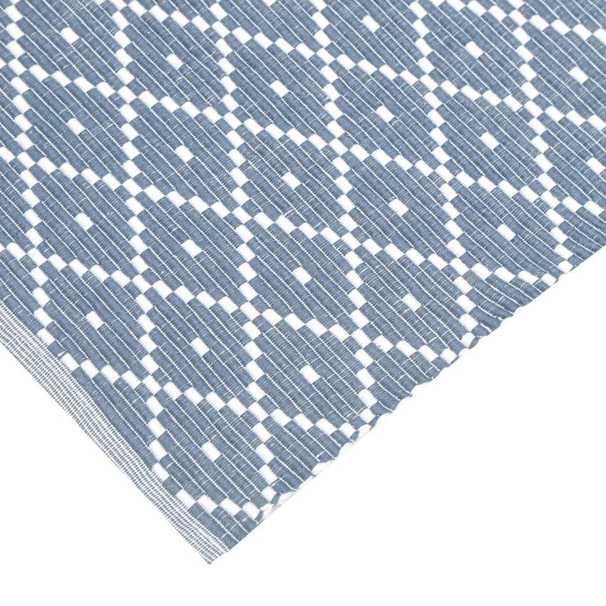 Tappeto rips riciclato Ella, Grigio-blu/Bianco