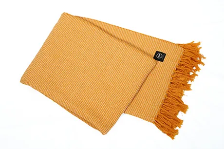 Plaid riciclato Valter, Giallo/Beige