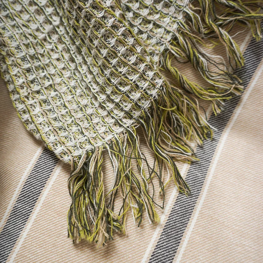 Plaid riciclato Vilhelmina, Verde Multi