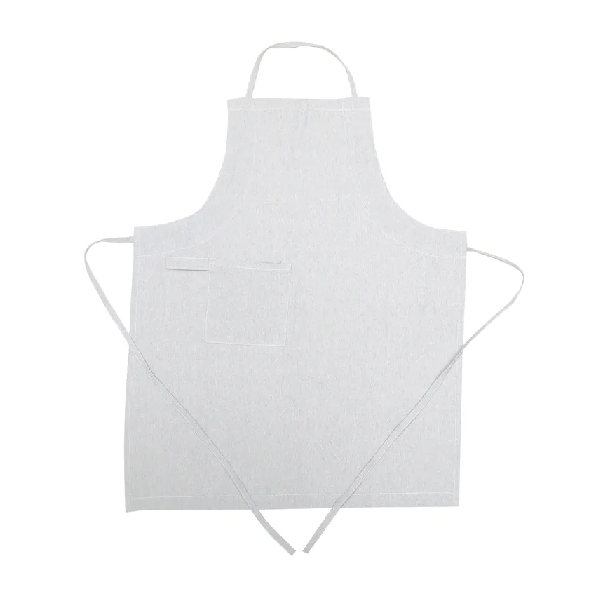 Grembiule riciclato Ulla, Grigio chiaro/Bianco