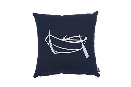 Riciclato Fodere per cuscini Barca a remi, Blu navy