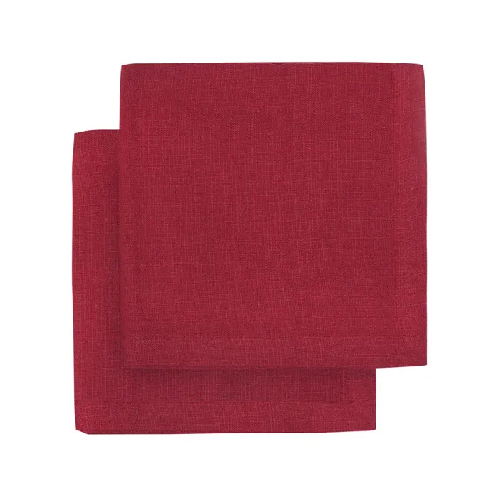 Tovagliolo riciclato 2 pezzi Meja, Rosso scuro