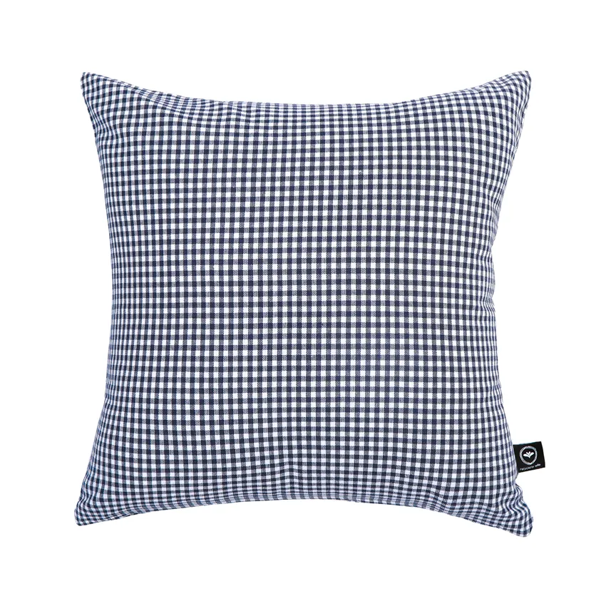 Riciclato Fodere per cuscini Grundsund, A quadri, Blu navy/Bianco