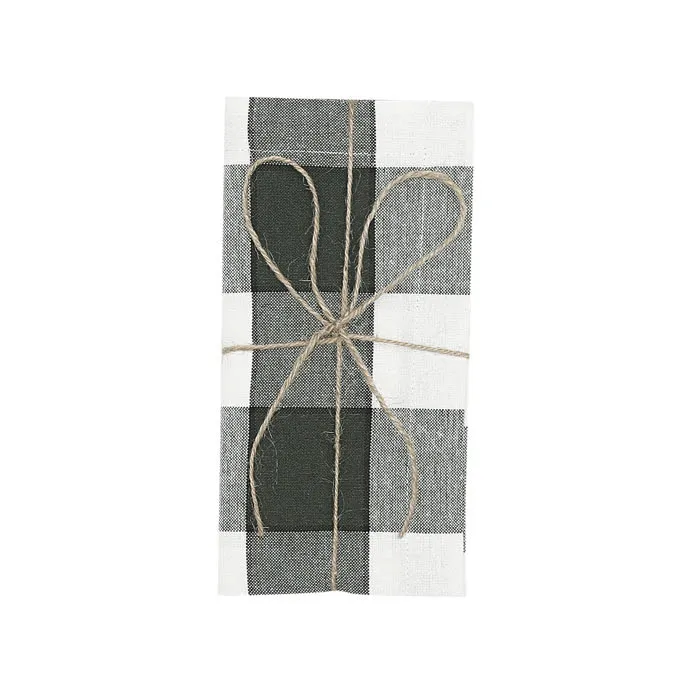 Tovagliolo riciclato 2 pezzi Ted, Verde oliva/Beige