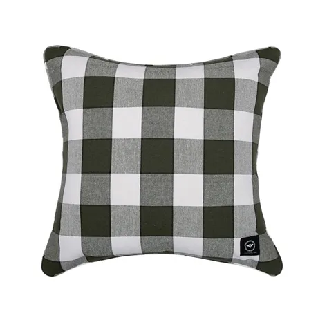 Riciclato Fodere per cuscini Ted, Verde oliva/Beige