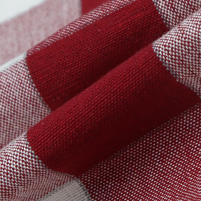 Riciclato Tessuto al metro Ted, Rosso scuro/Beige