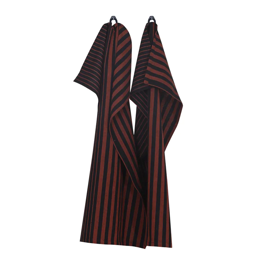 Strofinaccio da cucina riciclato 2-pack Viktor, Ruggine/Nero