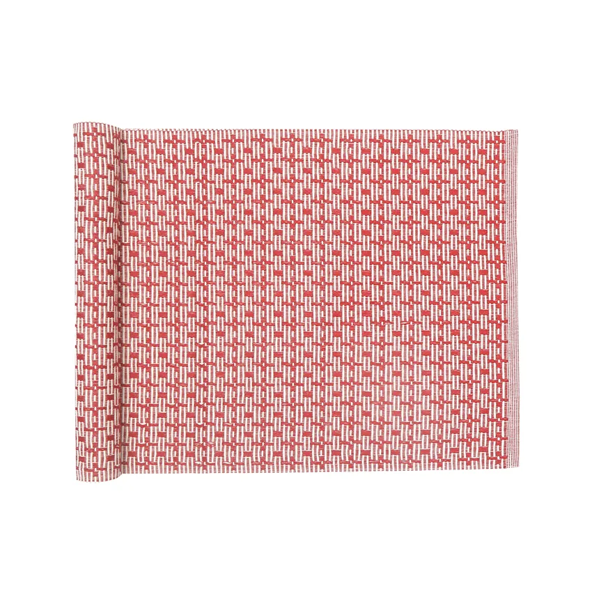 Riciclato Runner Stella, Rosso scuro/Beige