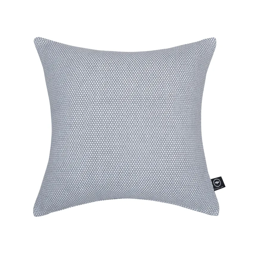 Riciclato Fodere per cuscini Kalle, Grigio/Bianco