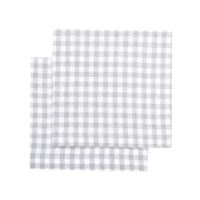 Tovagliolo riciclato 2 pezzi Bella, Grigio chiaro/Bianco