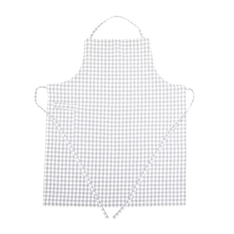 Grembiule riciclato Bella, Grigio chiaro/Bianco