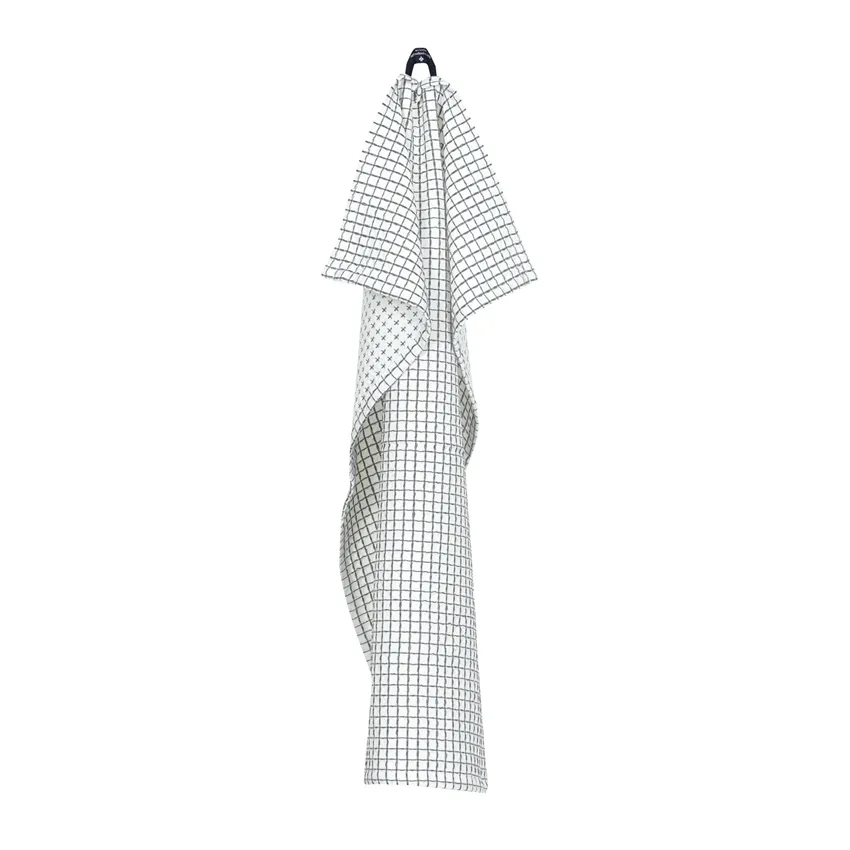 Strofinaccio da cucina riciclato Freddy, Beige/Grigio scuro