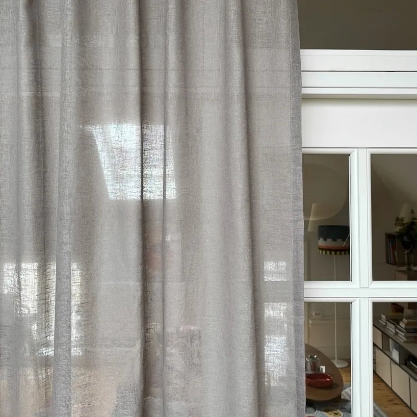 Tenda 2 pezzi Lisa, Grigio lino