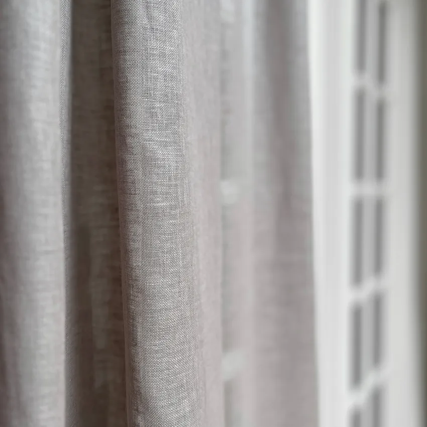 Tenda 2 pezzi Lisa, Grigio lino