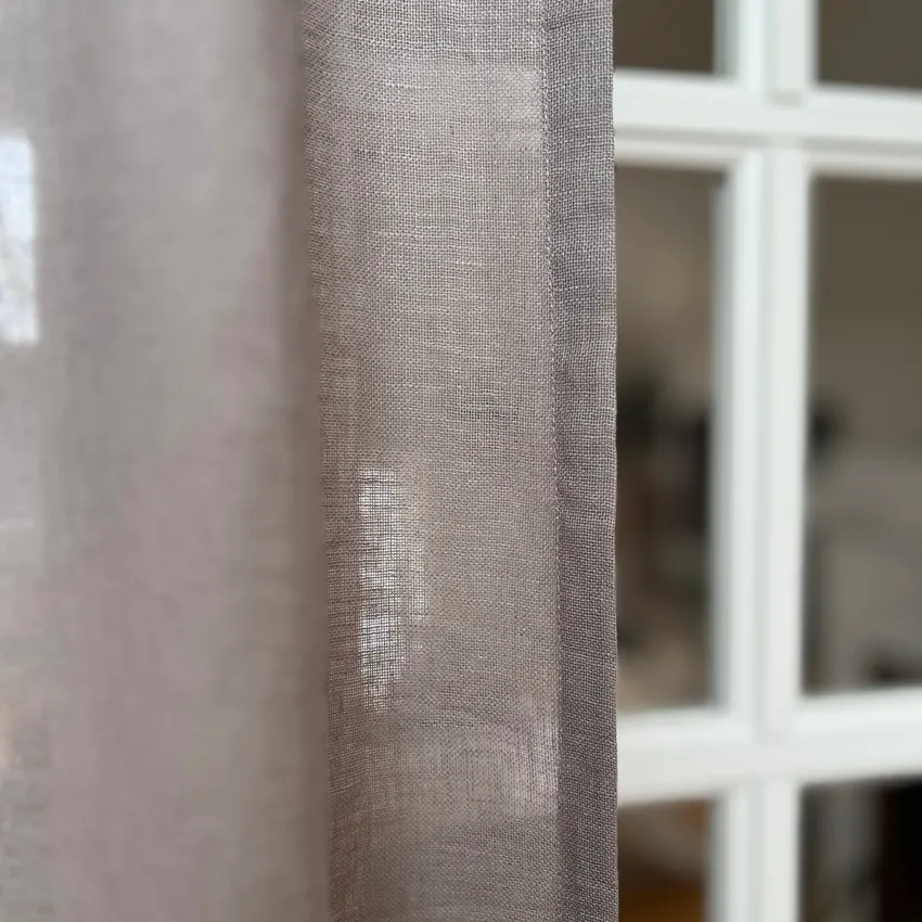 Tenda 2 pezzi Lisa, Grigio lino