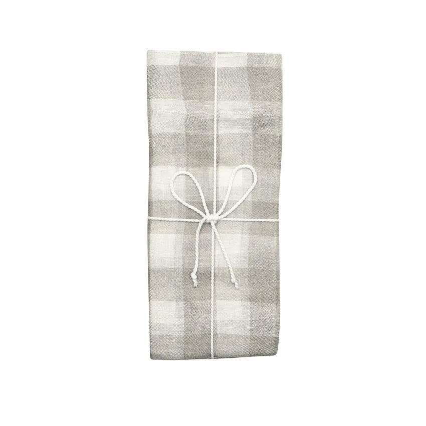 Tenda 2 pezzi Lisen, Lino/Off-White